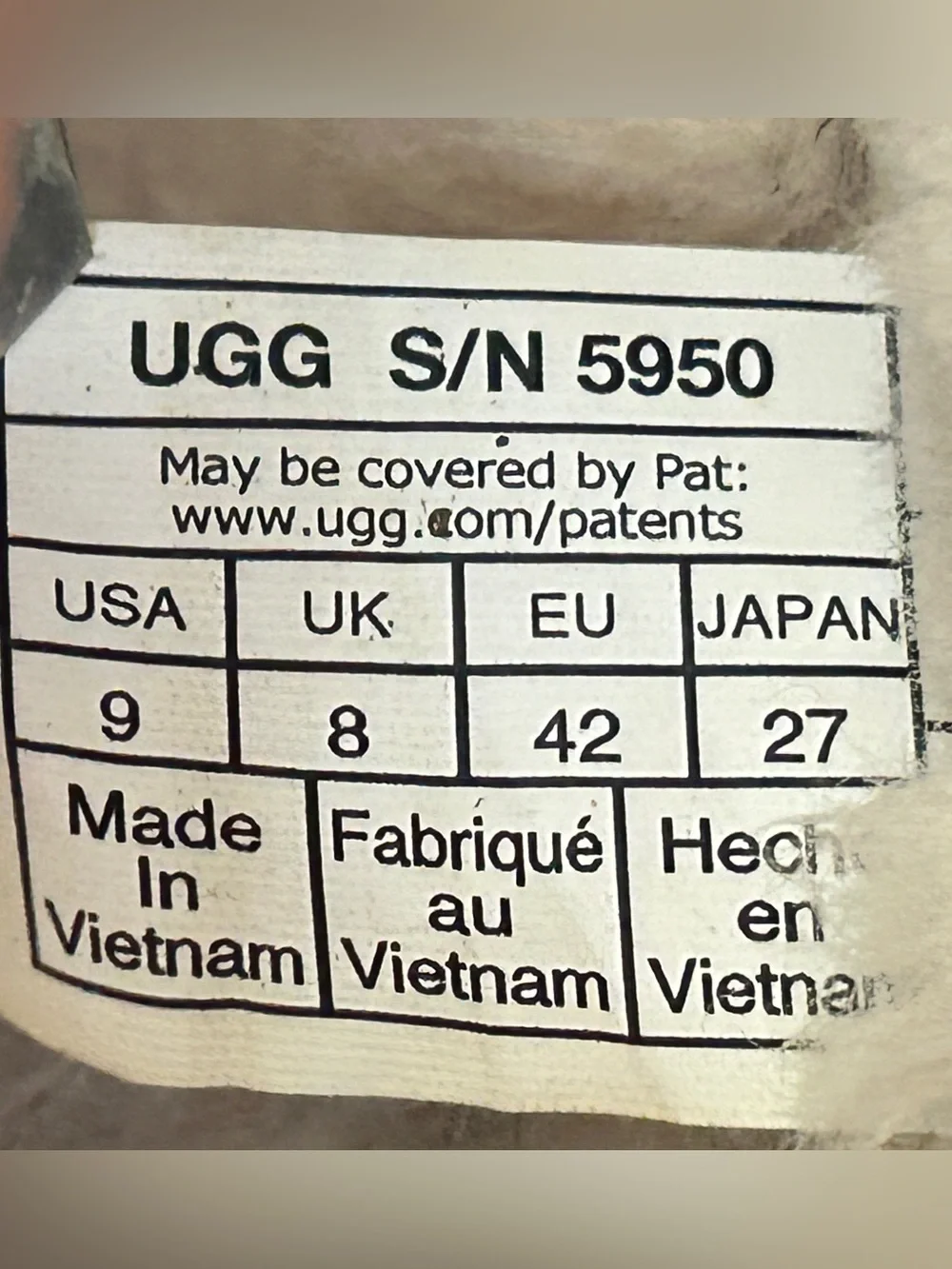 UGG mens chestnut